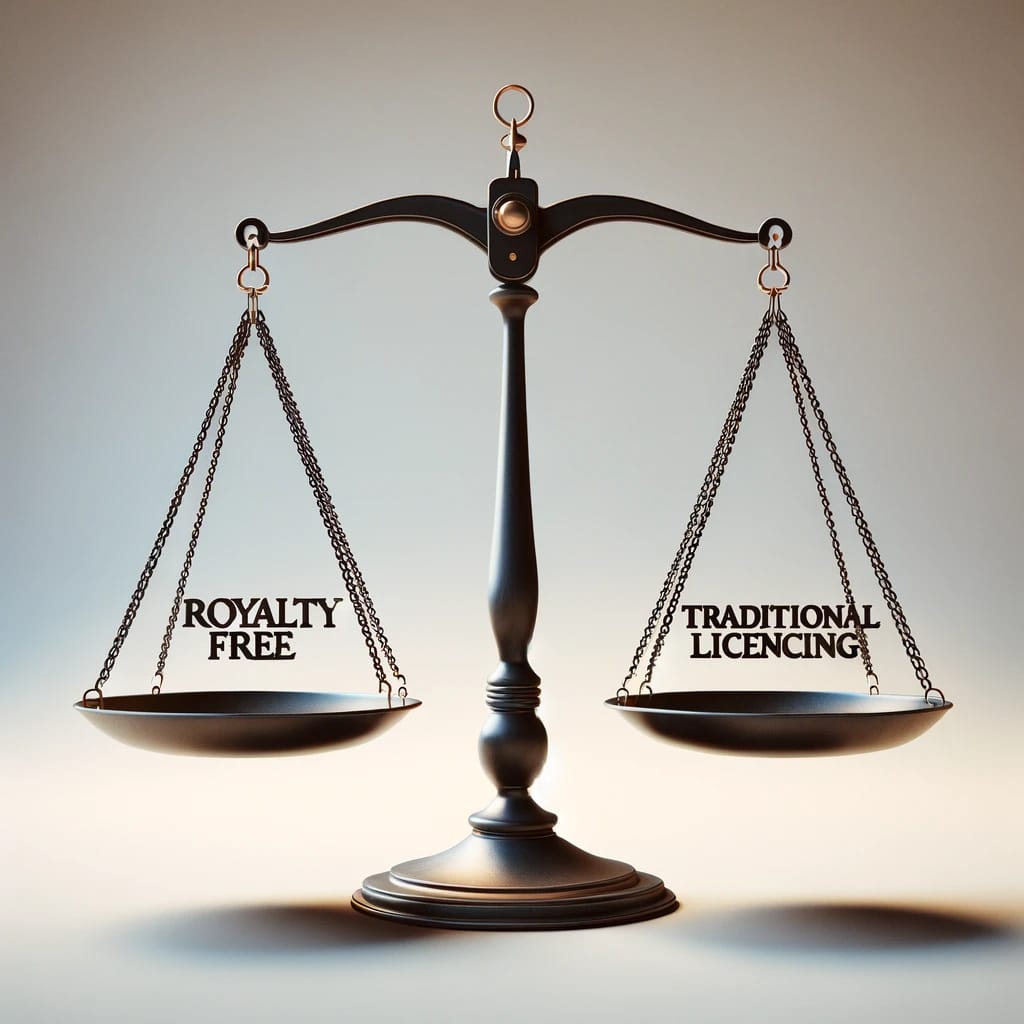 royalty free music versus traditional music licensing