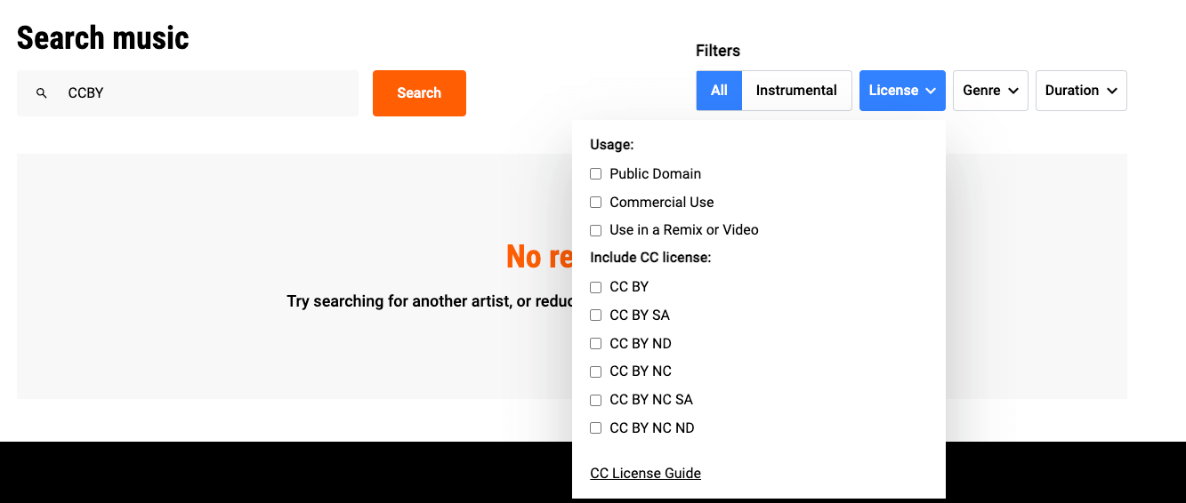 FMA filter search