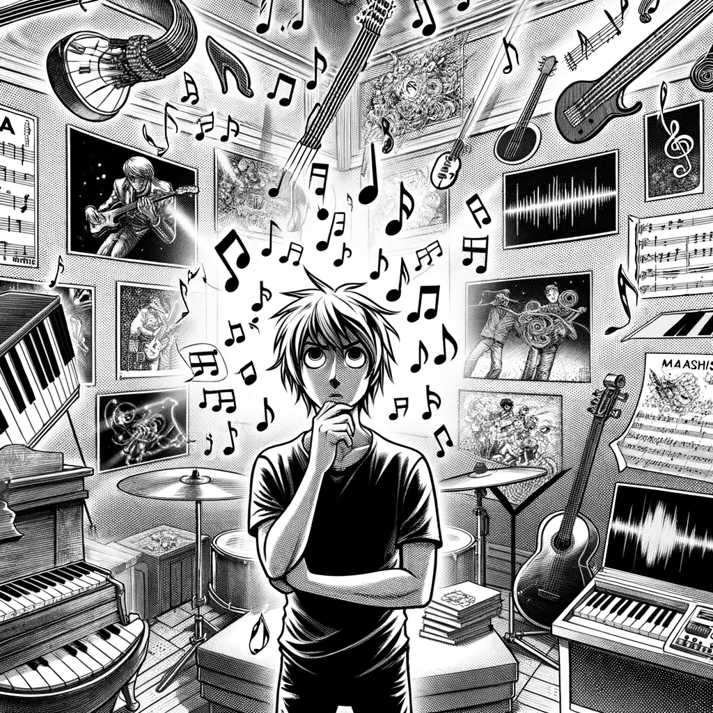 person pondering different music genre options